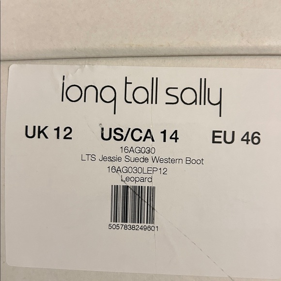 Long Tall Sally Leopard Suede Western Boots - Picture 4 of 6